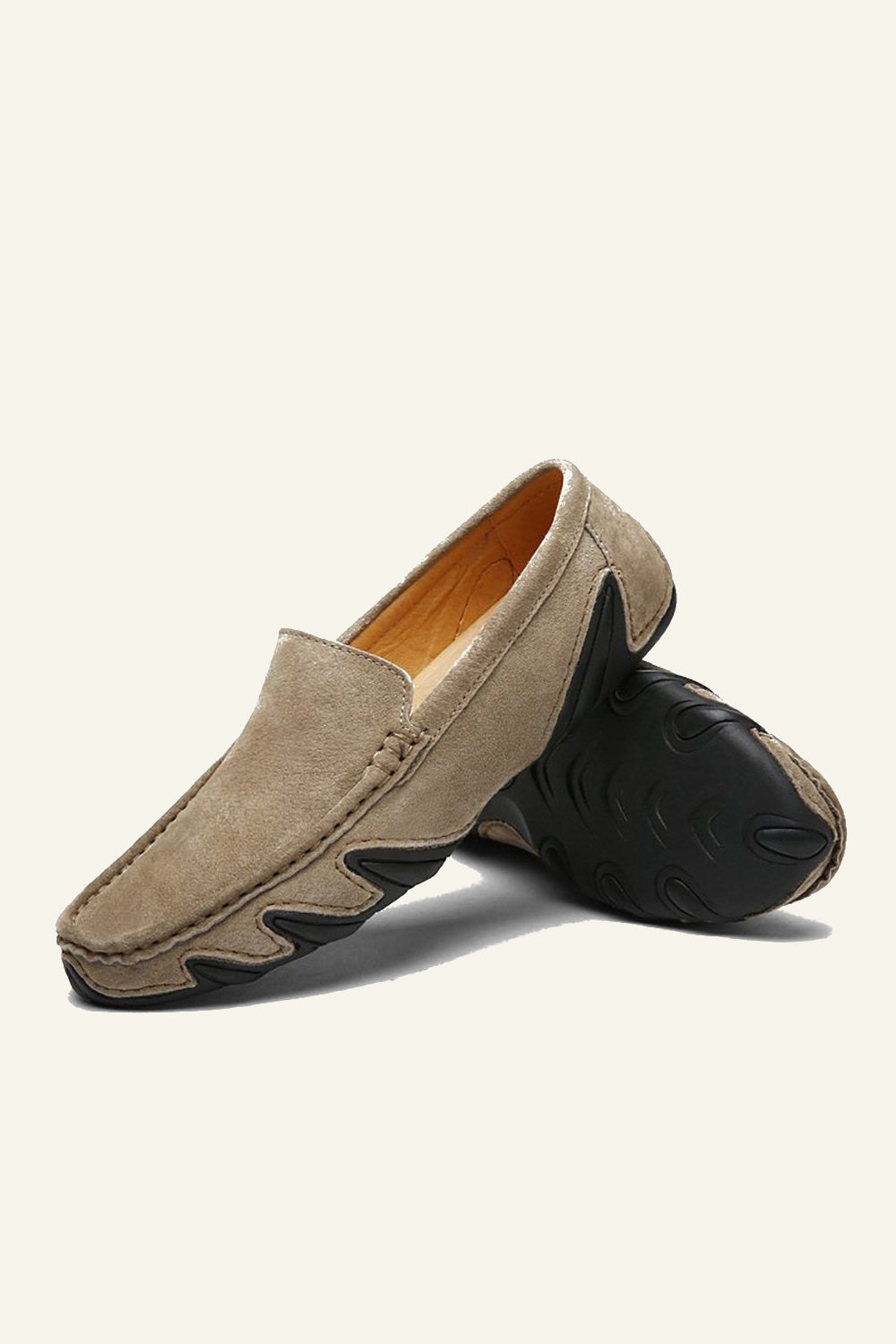 Nubuk Skórzane Męskie Buty W Grochy
