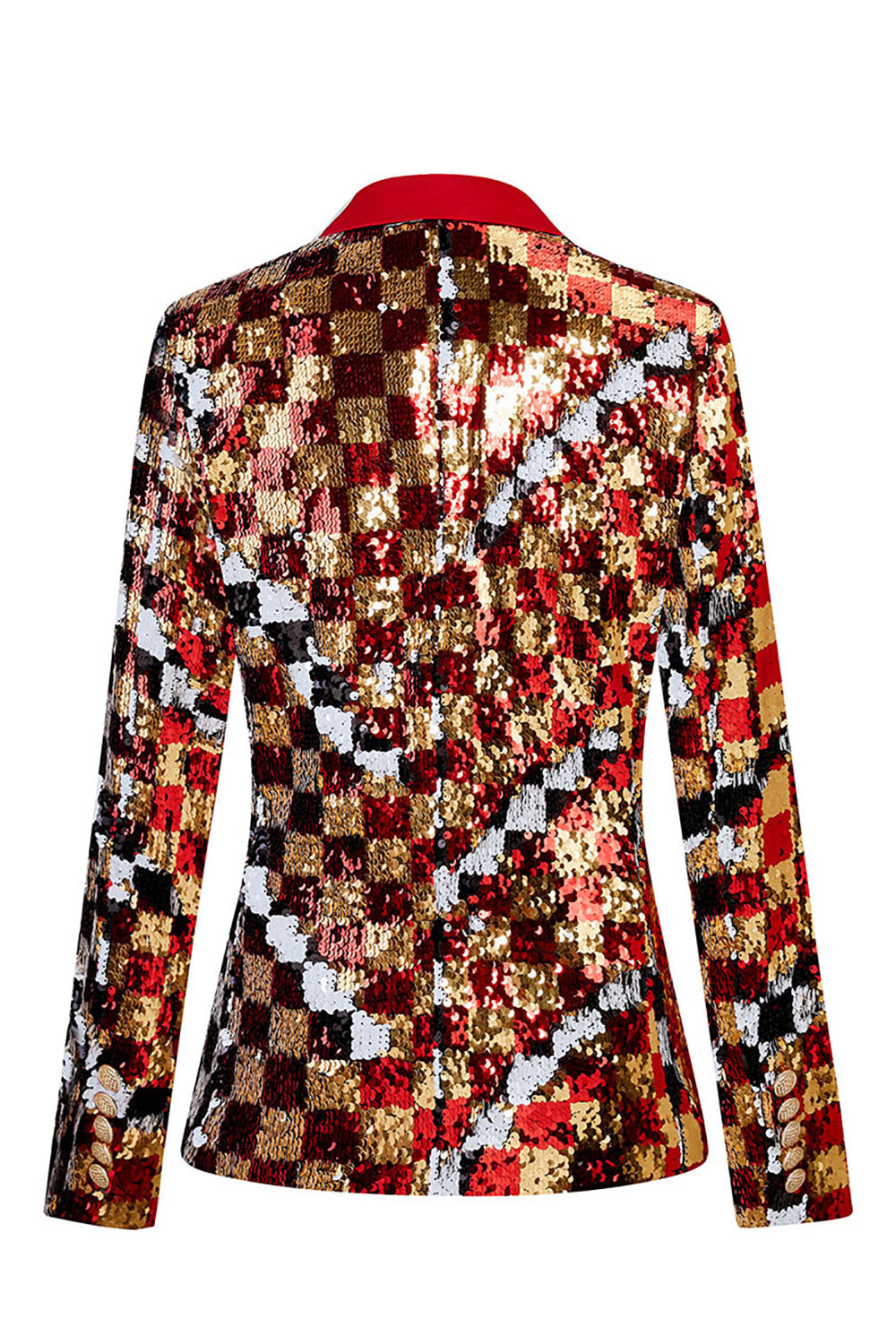 Błyszcząca Czarna Klapa Z Klapami Cekiny Kobiety Party Blazer