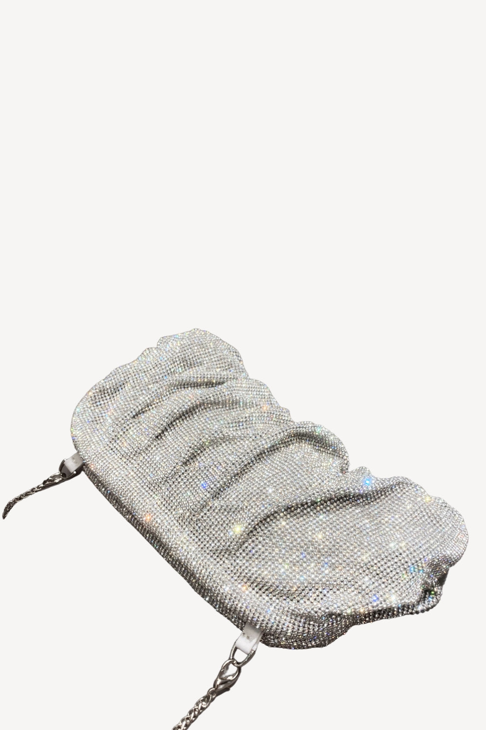 Różowa błyszcząca torba na sprzęgło Rhinestone