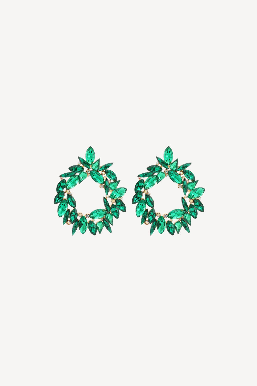 Rhinestone Geometryczne okrągłe kolczyki