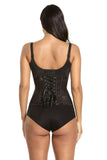 Czarna koronkowa klamra Waist Control Shapewear