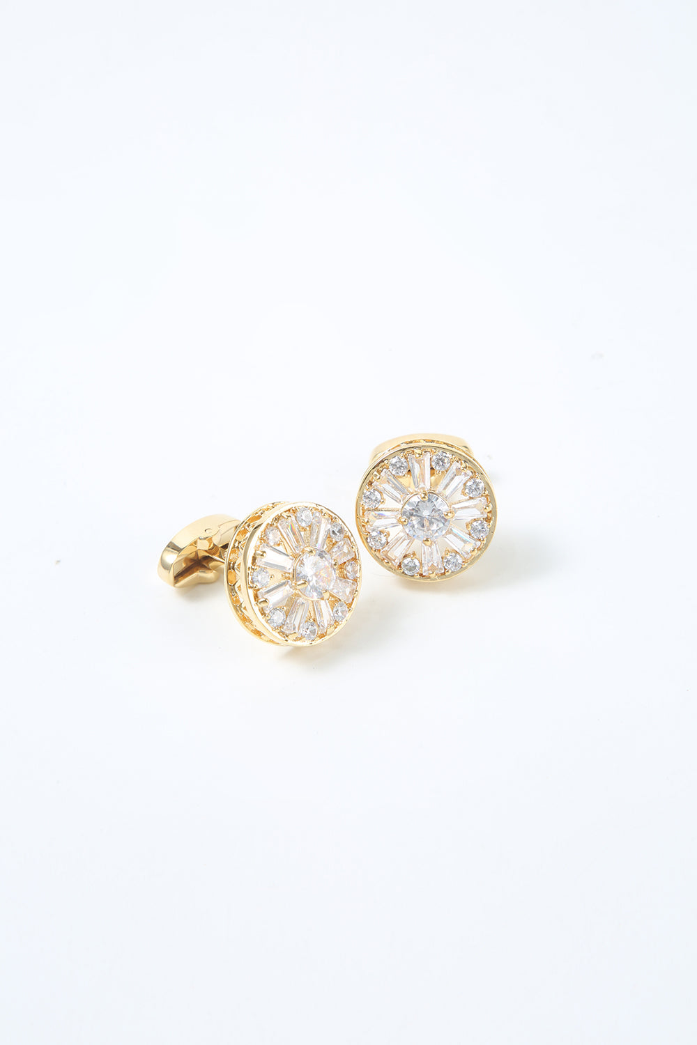 Białe Spinki do Mankietów dla Garnitury Mężczyzn