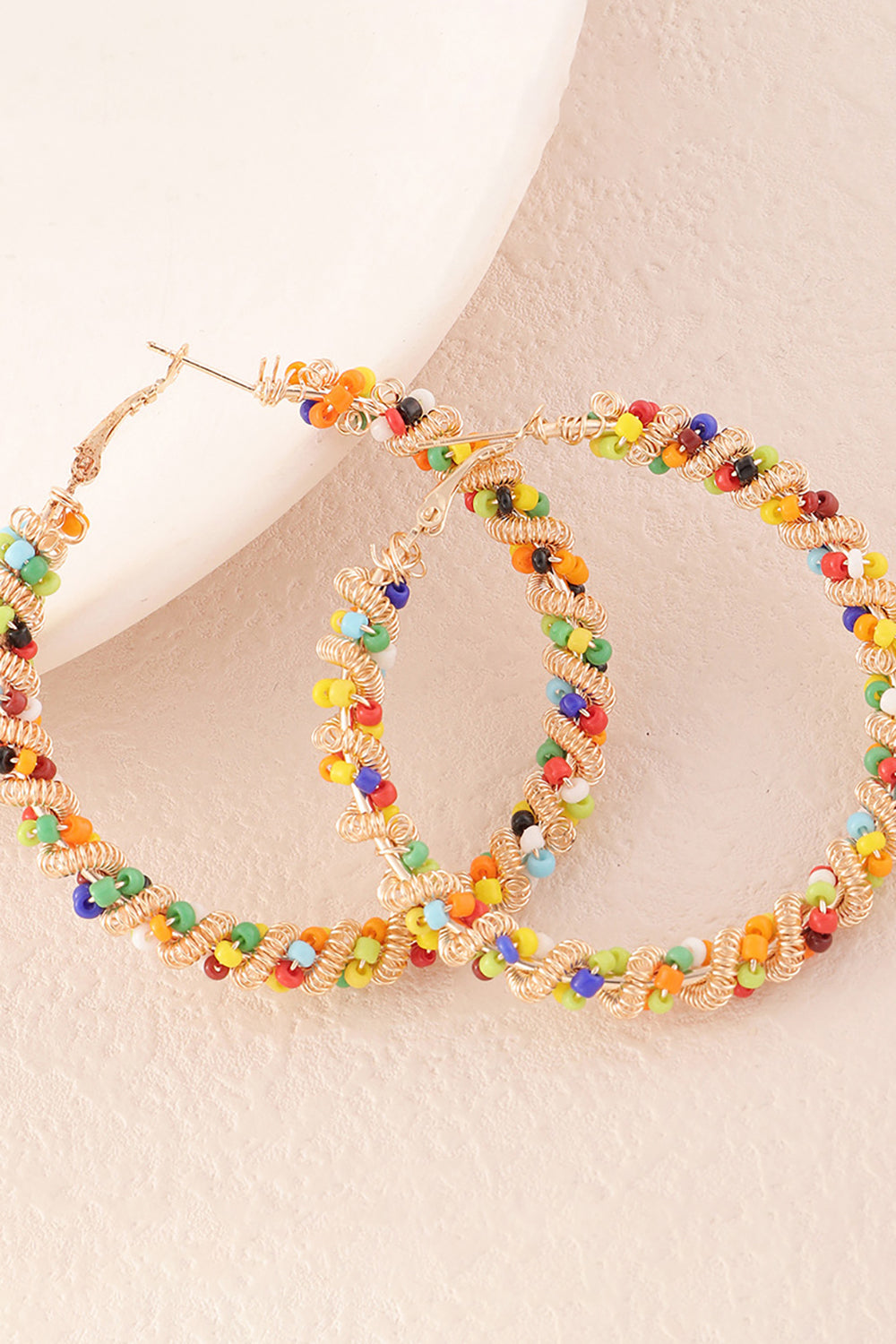 Kolorowe kolczyki Hoop w stylu boho