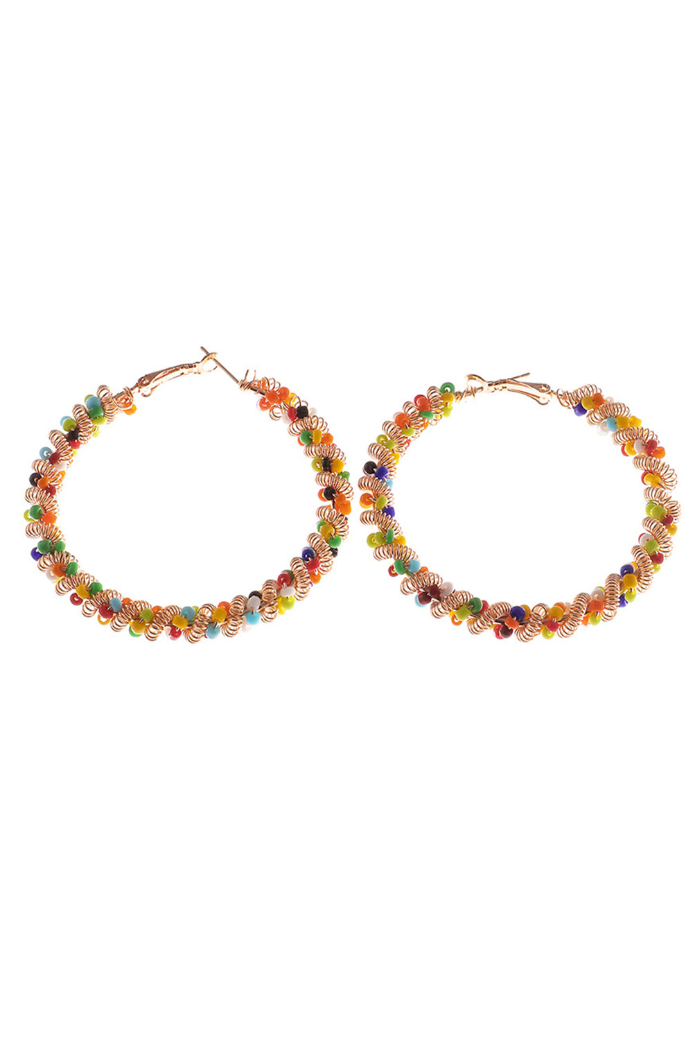 Kolorowe kolczyki Hoop w stylu boho