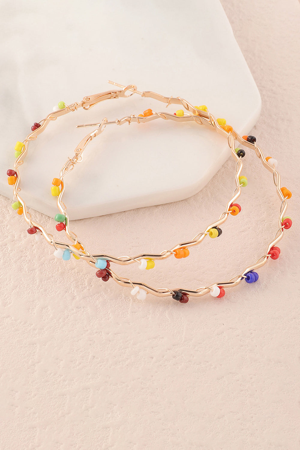 Kolorowe kolczyki Hoop w stylu boho