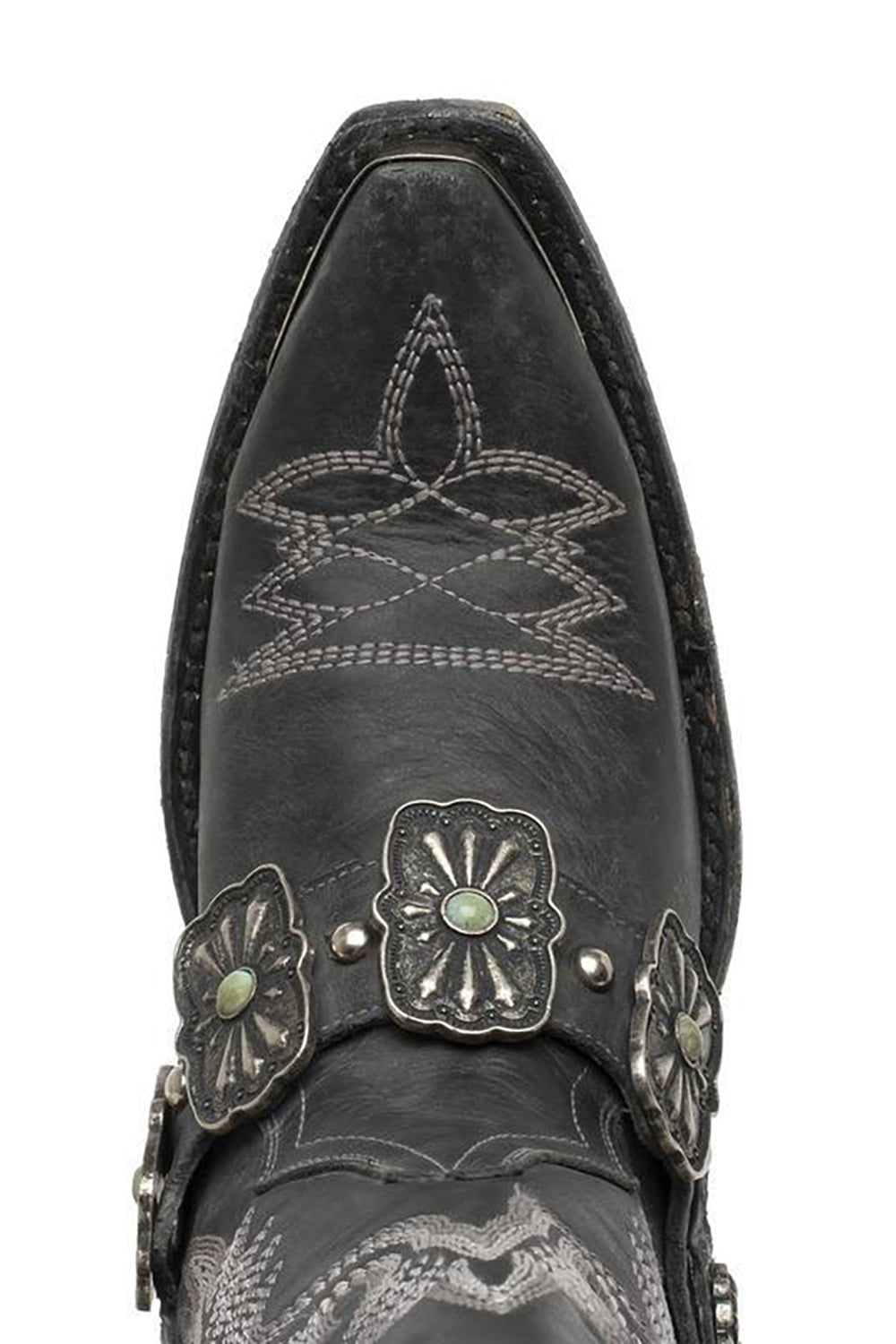 Czarne wysokie buty w stylu boho