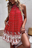Zielone Dekolt Halter Sukienki Letnie Boho