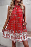 Zielone Dekolt Halter Sukienki Letnie Boho