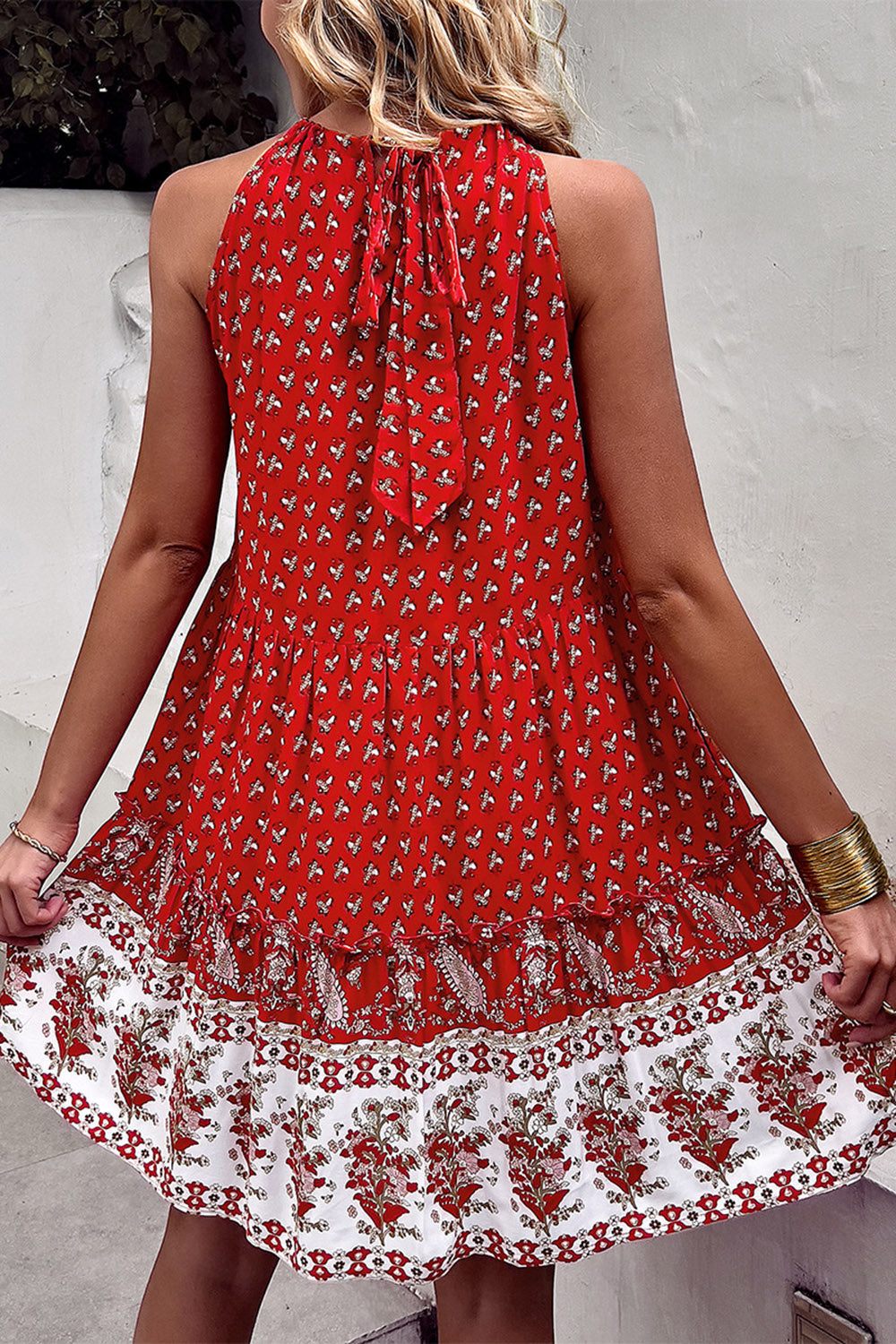 Zielone Dekolt Halter Sukienki Letnie Boho