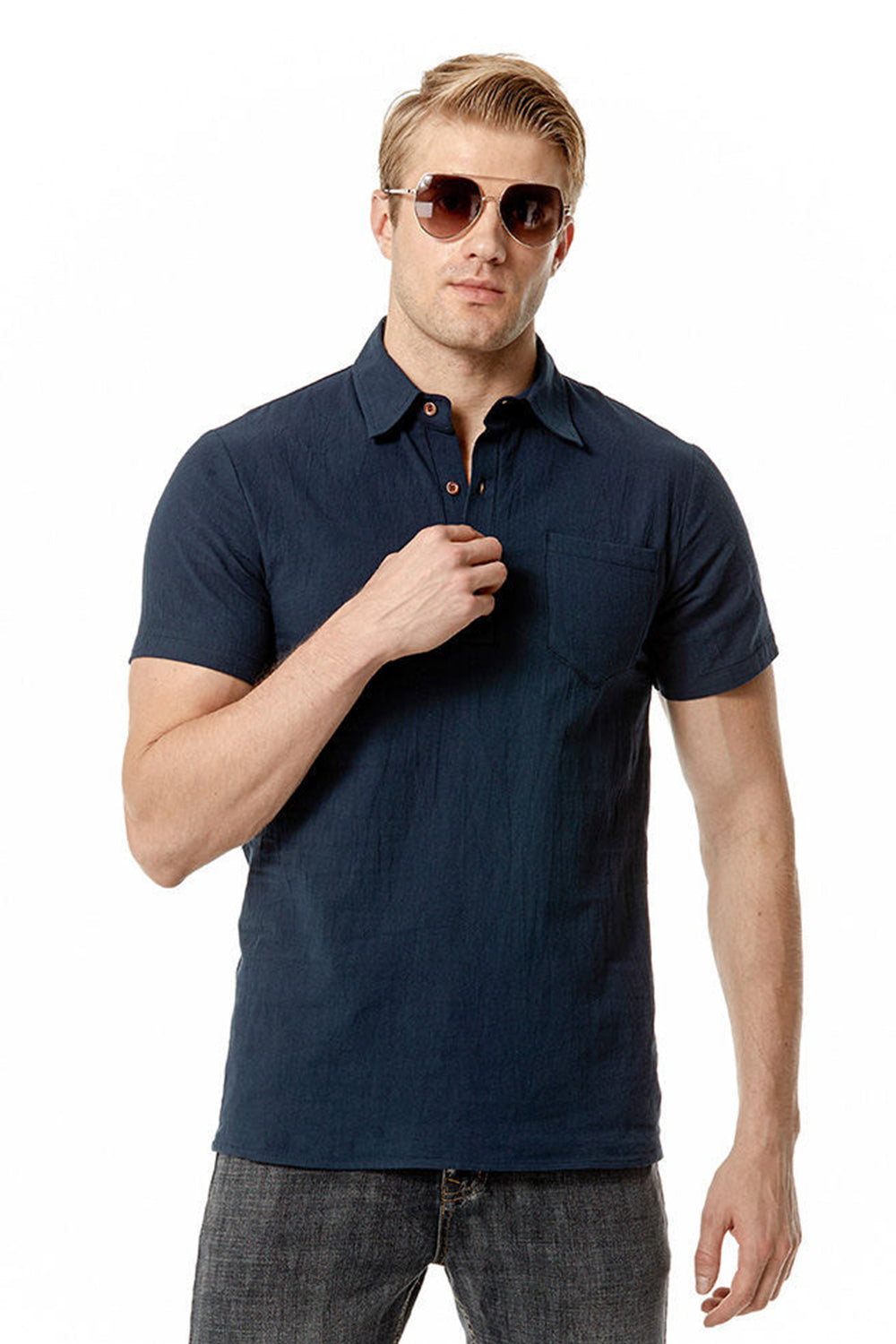 Summer Casual Classic Męskie topy z krótkim rękawem
