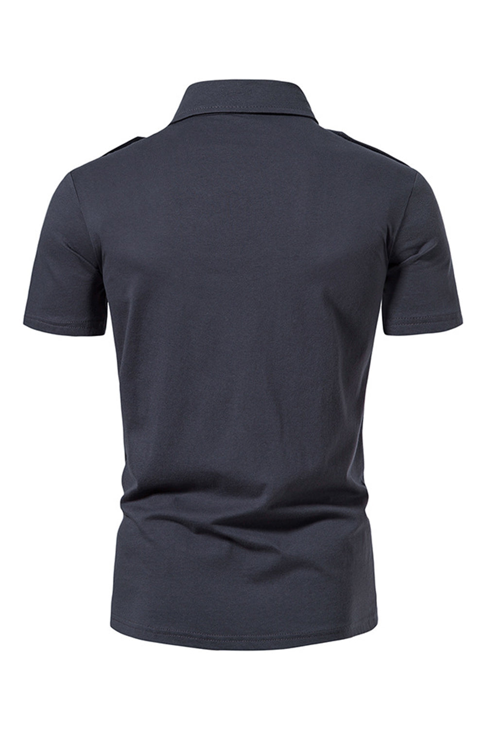 Czarne bluzki z krótkim rękawem Slim Fit dla mężczyzn