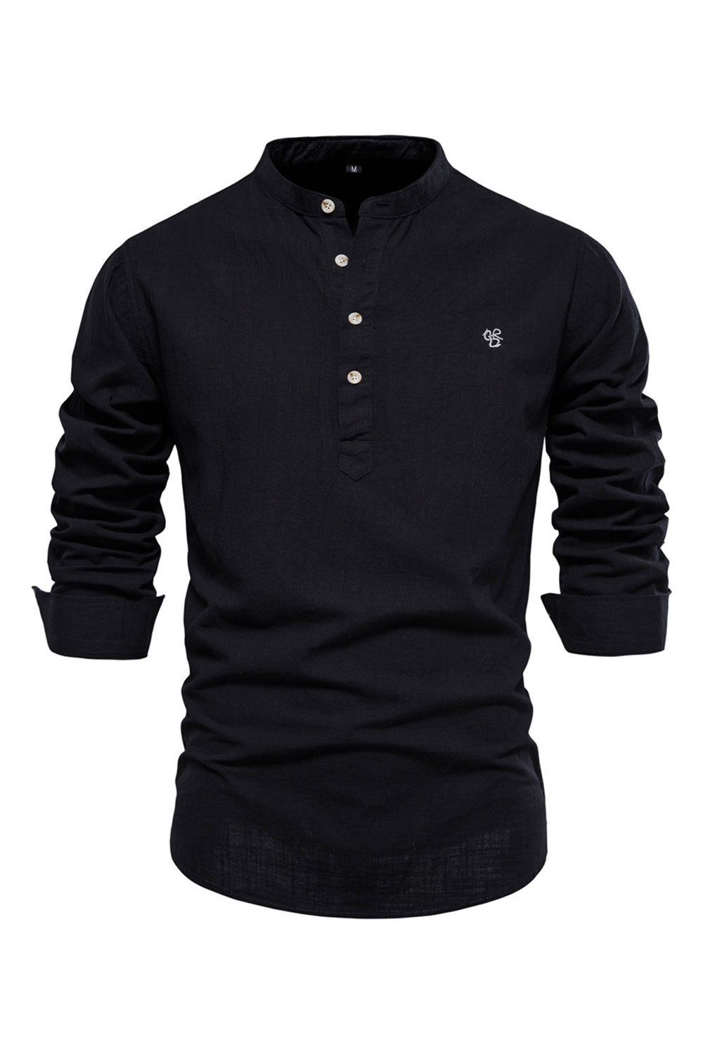 Koszula męska z długim rękawem Black Casual