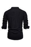 Koszula męska z długim rękawem Black Casual