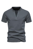 V-neck Letnie bluzki z krótkim rękawem Męskie bluzki