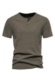 Guziki Lato z krótkim rękawem Casual T-shirt męski
