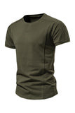 Slim Fit Black Summer T-shirt męski