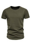 Slim Fit Black Summer T-shirt męski