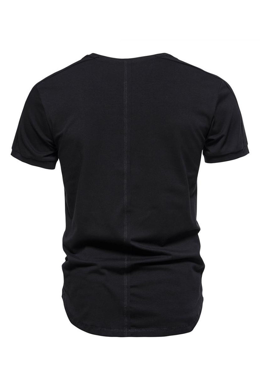 Slim Fit Black Summer T-shirt męski