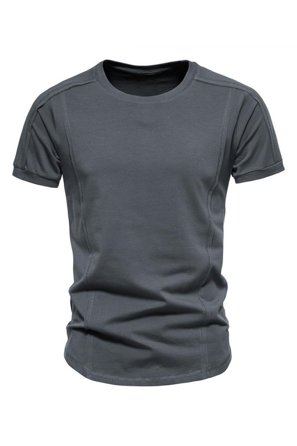 Slim Fit Black Summer T-shirt męski