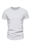 Slim Fit Black Summer T-shirt męski