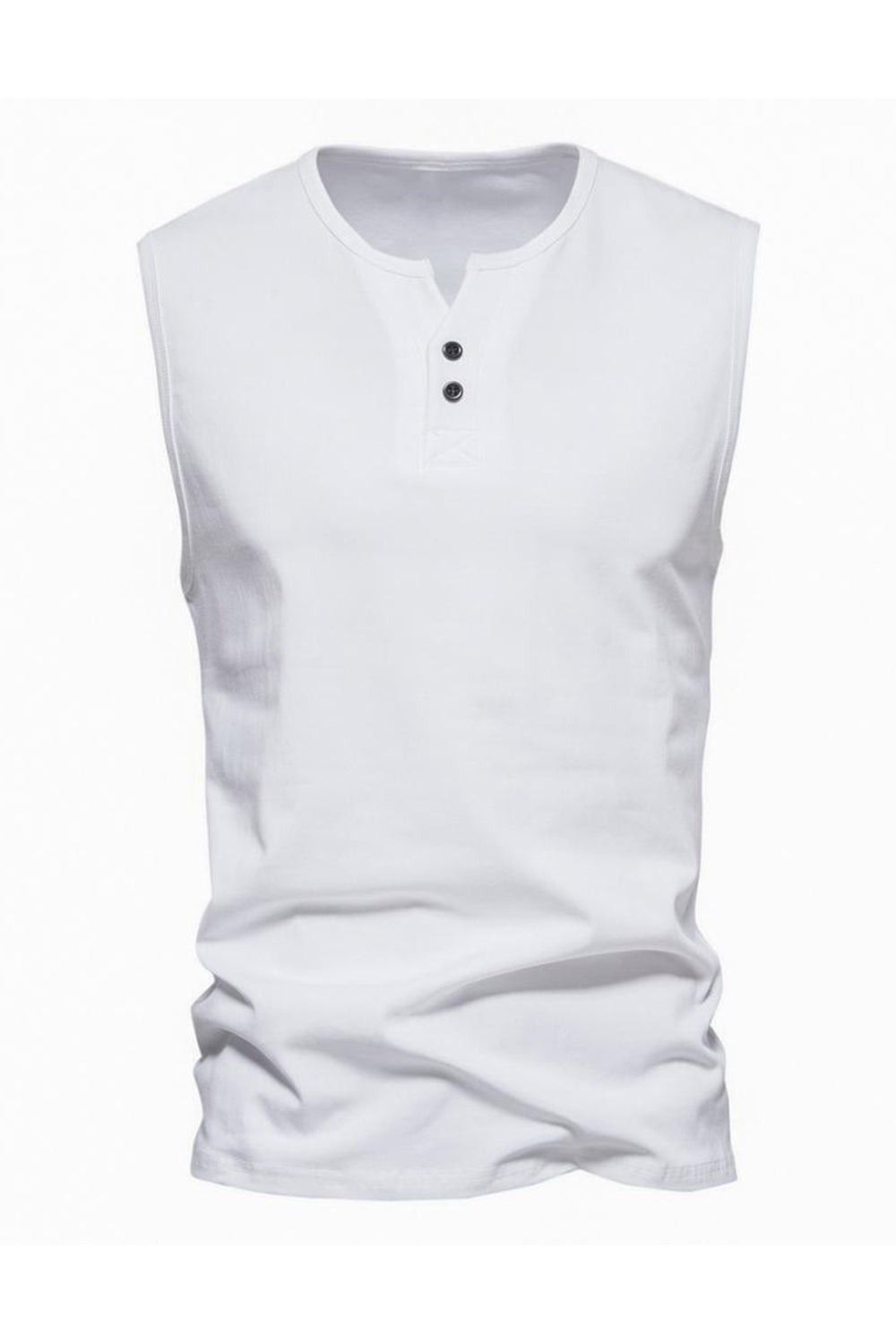 Summer Sleeveless Buttony Męska koszulka