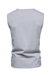 Summer Sleeveless Buttony Męska koszulka