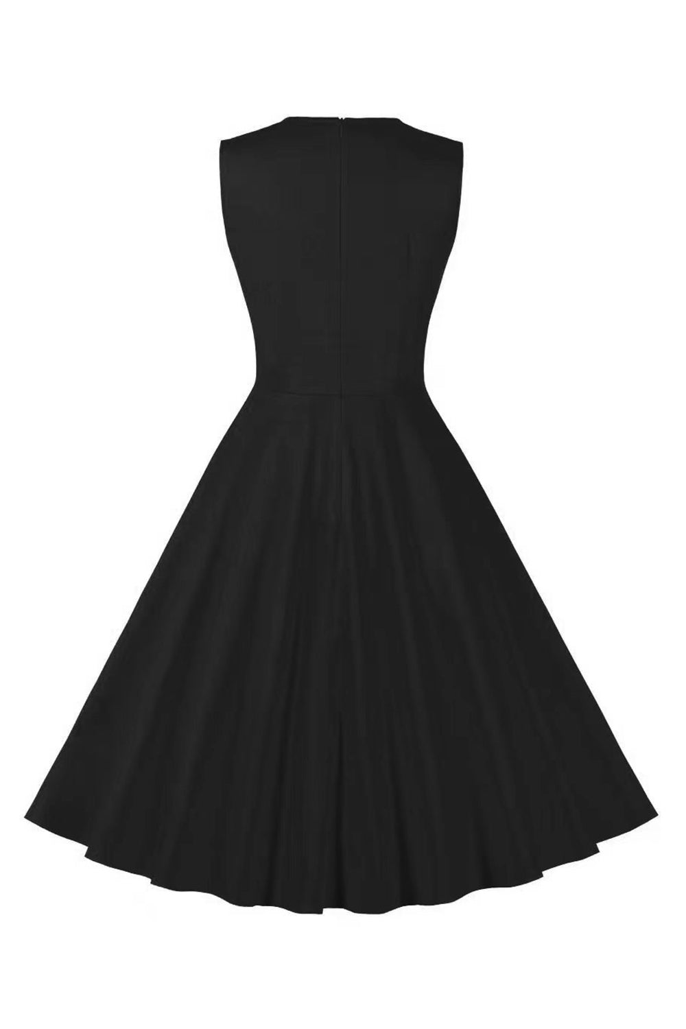 Czarna Sukienka W Stylu Lat 50
