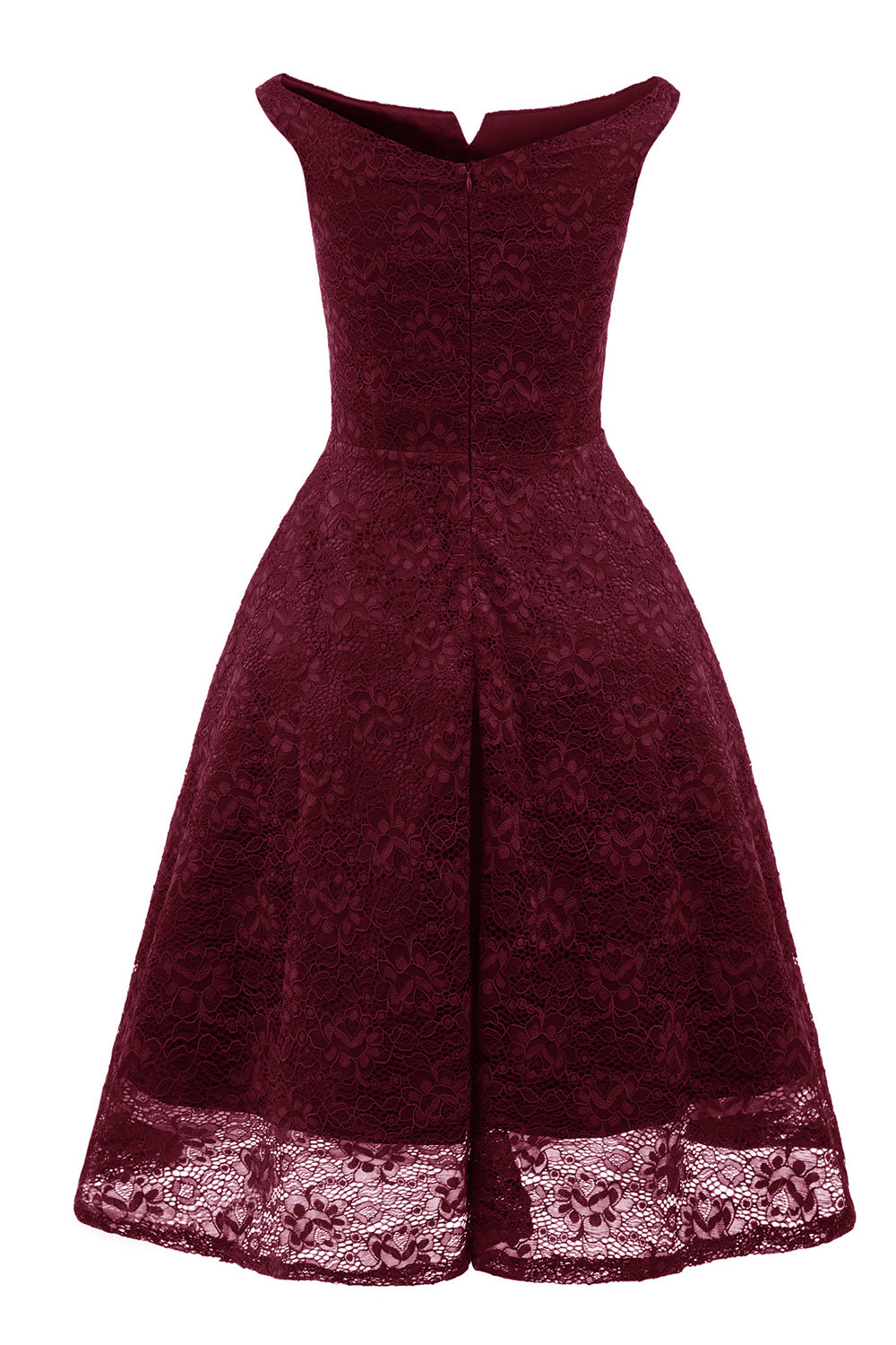 Różowa koronkowa sukienka A Line bez rękawów