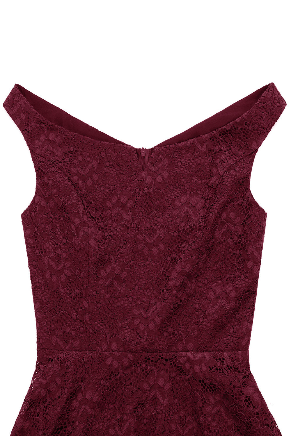 Różowa koronkowa sukienka A Line bez rękawów