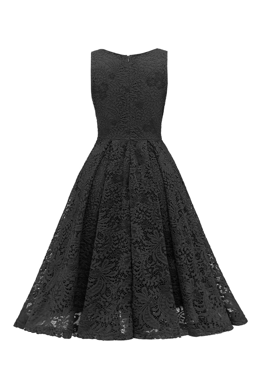 Gark Green A-line Koronkowa sukienka bez rękawów