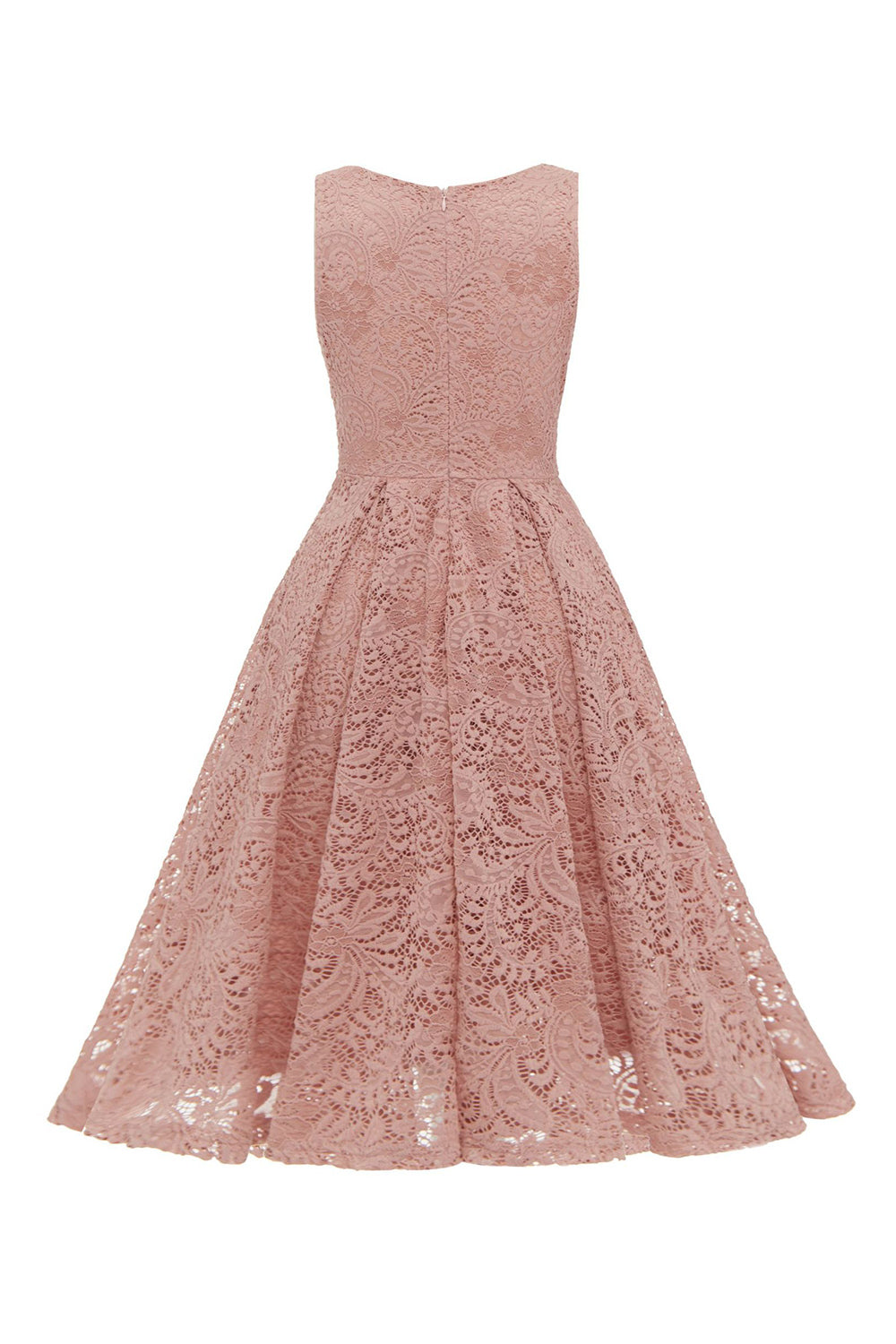 Gark Green A-line Koronkowa sukienka bez rękawów