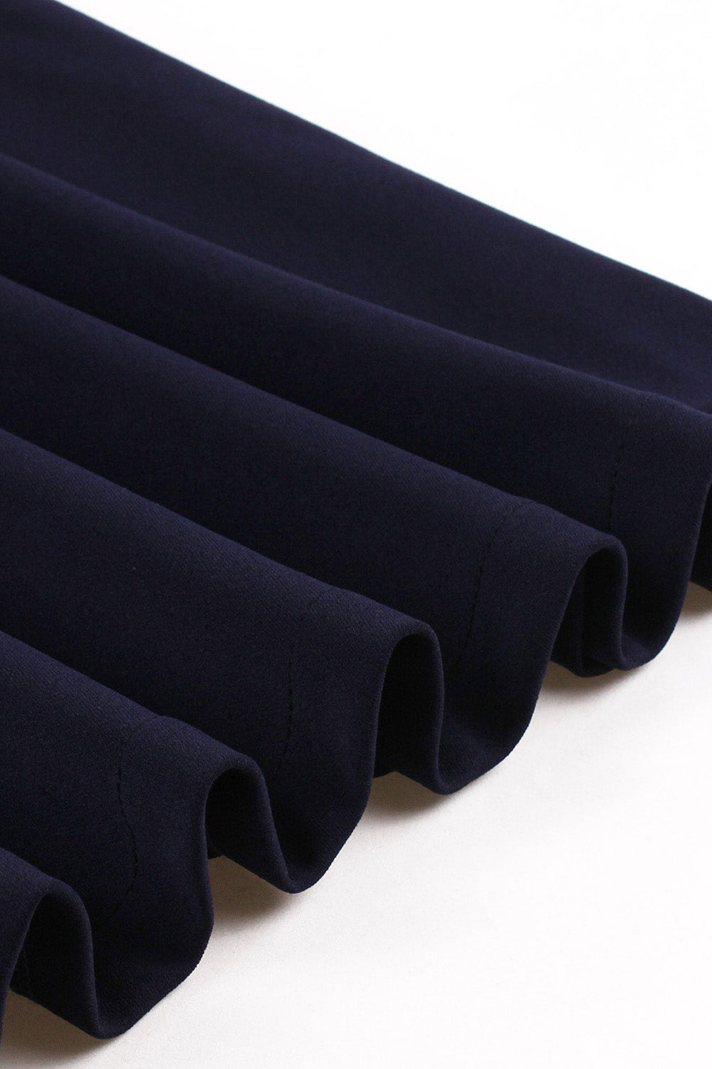 Granatowa Półrękaw Dekolt V Sukienka Lata 50