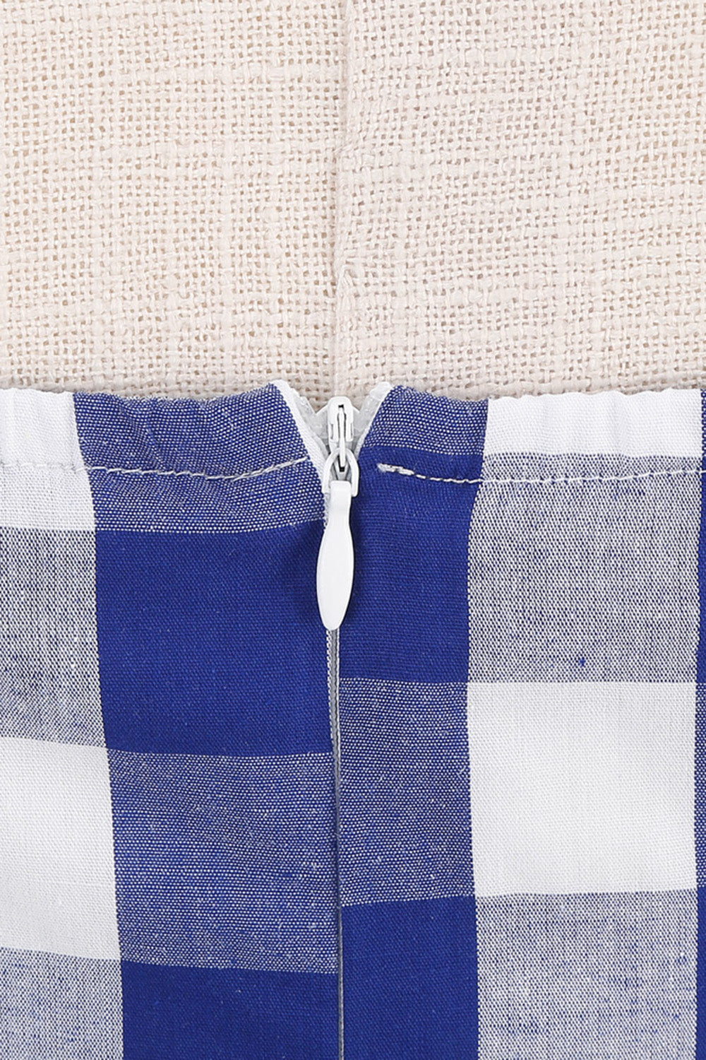 Różowa W Kratę Sukienka Lata 50