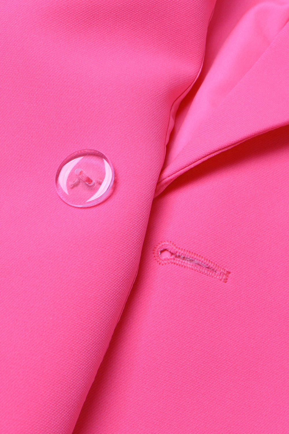 Fuksja Dwurzędowy Klapa Szczytowa Damska Marynarka Z Kwiatami