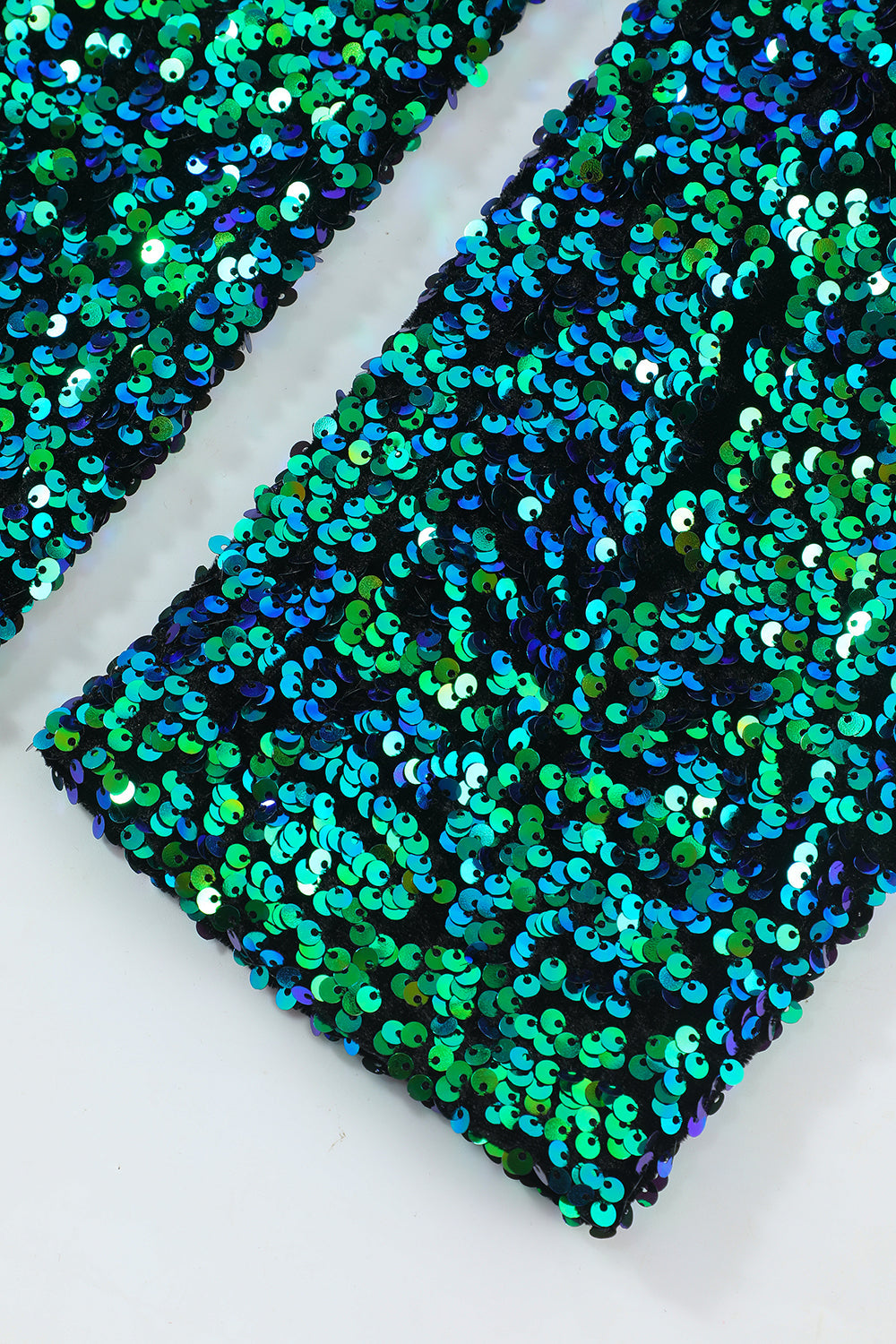 Zielona Cekinowa Męska Marynarka