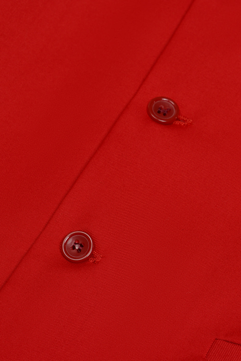 Czerwona jednorzędowa szalowa kamizelka Lapel Men's Suit