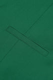 Zielona jednorzędowa szalowa kamizelka Lapel Men's Suit