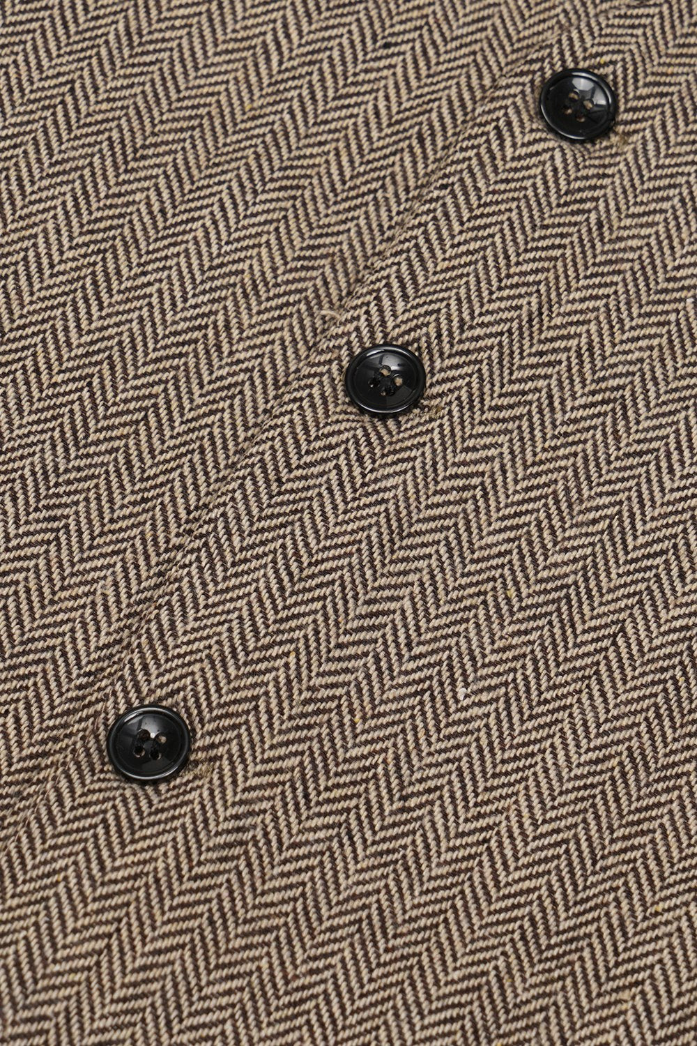 Khaki Solid Single Breasted Shawl Lapel Męska kamizelka garniturowa