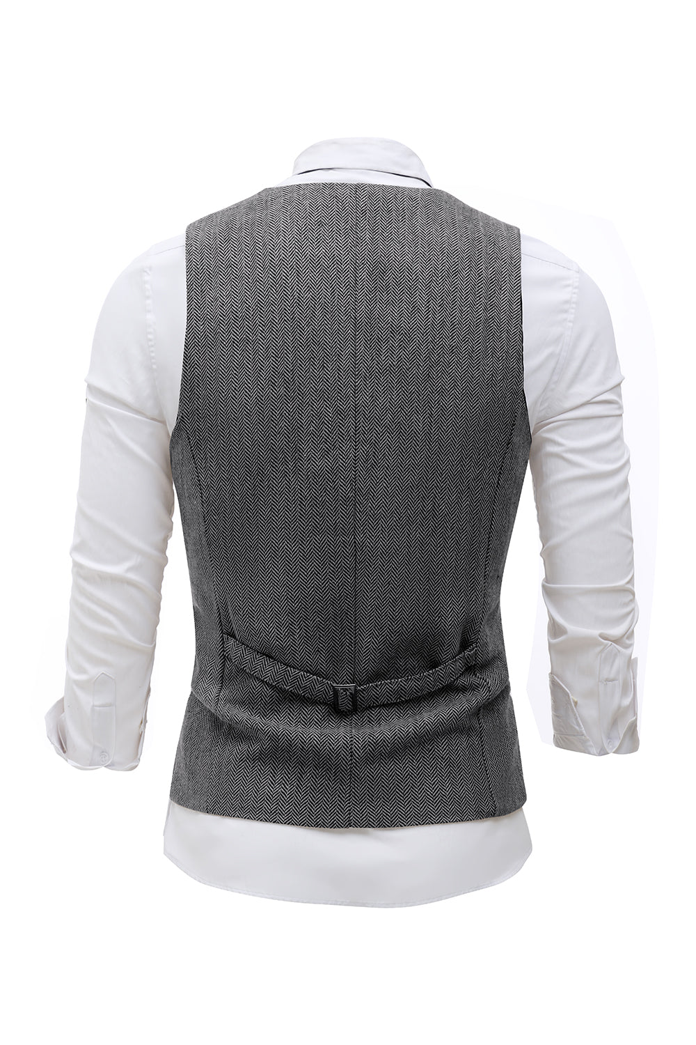Czarna Jednorzędowa Szalowa Kamizelka Lapel Men's Suit