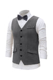 Czarna Jednorzędowa Szalowa Kamizelka Lapel Men's Suit