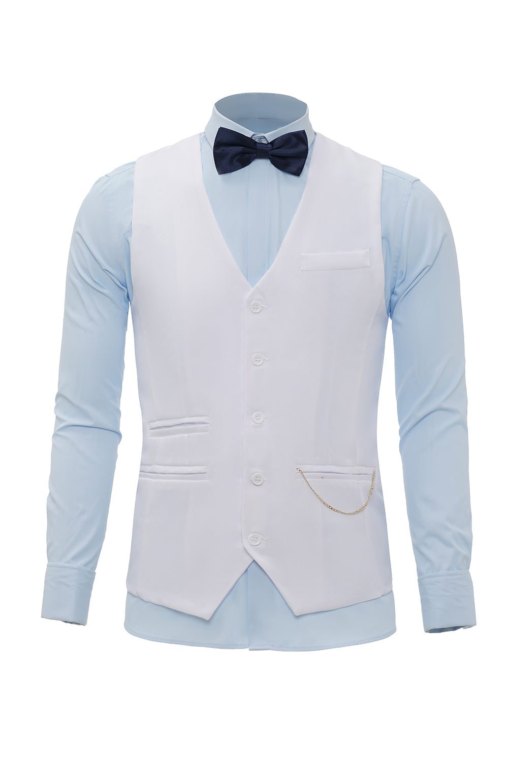 Burgundy Shawl Lapel Jednorzędowa Kamizelka Męska