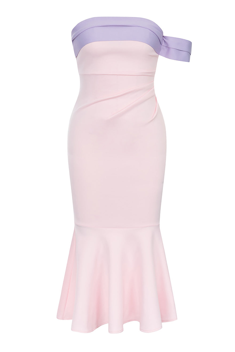 Blush Pink Strapless Mermaid Sukienka koktajlowa