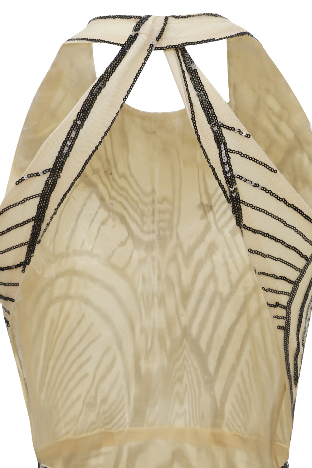 Czarna Długie Sukienka Lata 20 z Cekinami