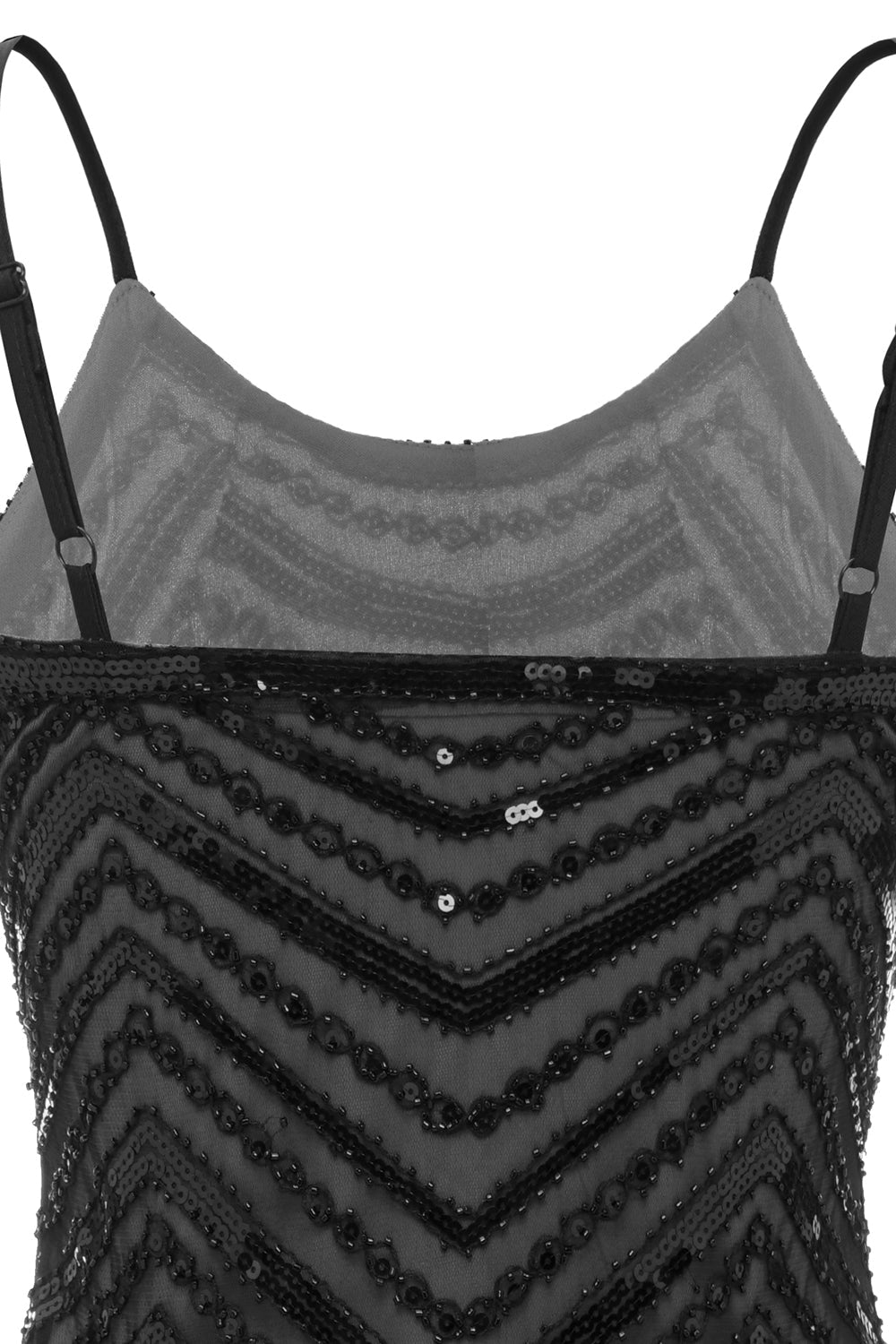 Cekinowa Sukienka Lata 20 z Frędzlami