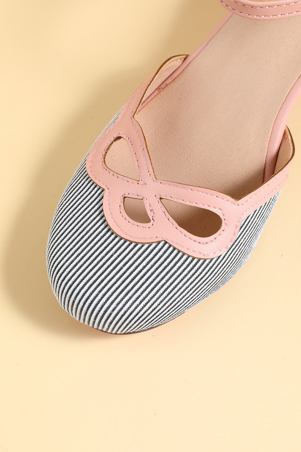 Retro Białe Czarne Buty w Groszki