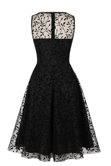 Czarna Koronkowa Sukienka Vintage