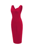 Czerwona sukienka Bodycon Vintage 1960s