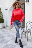 Damski sweter z golfem luźny sweter