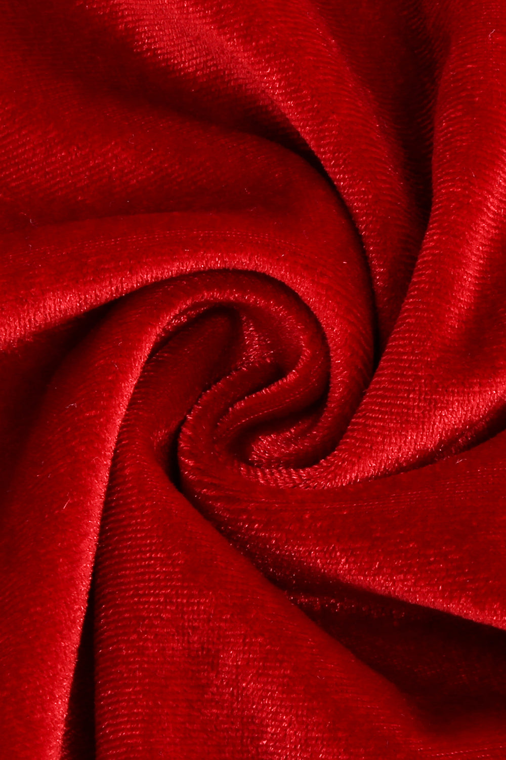 Red Velvet Midi A-line Vintage Sukienka