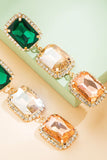 Zielony Rhinestone Kolczyki Z Koralików